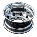 aluminum wheel 17.5"x6.75" Forged Aluminum Deepside polished 8-Hole, 275mm Bolt Circle, 220.1mm Bore Hub-Piloted
