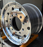 ALUMINUM WHEEL 22.5x12.25  10X285.75 30MM STUD PILOTED(OLD SCHOOL BALLSEAT) 2201MM 12320LBS High Polished Outside TR552 for steer position