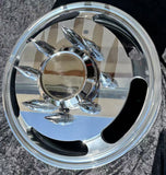 Package of 6pcs 19.5" x6 aluminum wheels extra Polished Dual Wheel 5 Long Slot design 4pcs  aluminum wheels+2pcs steel wheels +4pcs covers