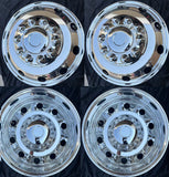 19.5" x6.75 aluminum wheels extra Polished Dual Wheel Package deal,PCD 10HOLES X 7.25for 1987-1997 FORD F SUPER DUTY truck
