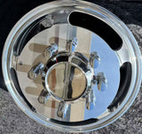 Package of 6pcs 19.5" x6 aluminum wheels extra Polished Dual Wheel 8x6.5" 5Triangle design 4pcs  aluminum wheels+2pcs steel wheels +4pcs covers (Copy)