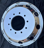 19.5" x 6.75" Aluminum Wheels High Bothside polished Dual 10 x 225mm Dodge Ram 4500 & 5500, 2005 NOW FORD F450 550, 2020-NOW F600