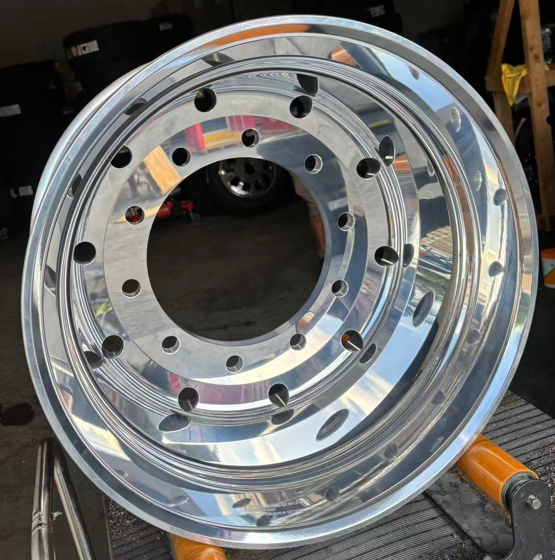 ALUMINUM WHEEL 22.5x12.25 10X335MM 26MM HUB PILOTED 281MM 12320LBS Hig ...