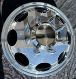 Package of 6pcs 19.5" x6 aluminum wheels extra Polished Dual Wheel 8x6.5" 8Oval design 4pcs  aluminum wheels+2pcs steel wheels +4pcs covers