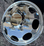 Package of 6pcs 19.5" x6 aluminum wheels extra Polished Dual Wheel 8x6.5" 8Oval design 4pcs  aluminum wheels+2pcs steel wheels +4pcs covers