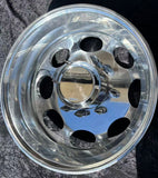 Package of 6pcs 19.5" x6 aluminum wheels extra Polished Dual Wheel 8x6.5" 8Oval design 4pcs  aluminum wheels+2pcs steel wheels +4pcs covers