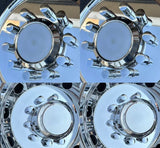 Dually Truck Polished Metal Covers, a Set of 4pcs with Spike or Cylinder and Lug nut for 8x6.5(170mm), 8x200&210, 8x225, 10x225mm