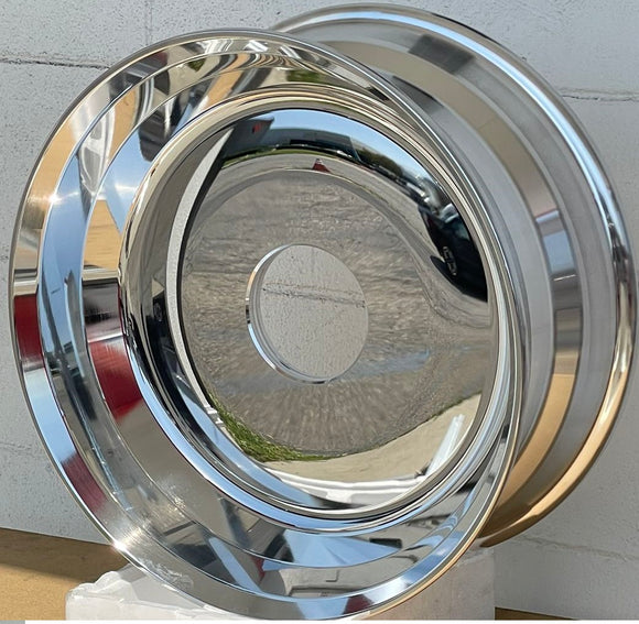 ALUMINUM BLANK SINGLE WHEEL 17.5x6.75 polished outside for all position, no warranty & no liability
