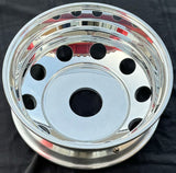 ALUMINUM BLANK WHEEL 19.5x6.00 with 8 handholes 116mm CBD,  8handholes/10handholes polished both side for all position, no  warranty & no liability