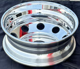 ALUMINUM BLANK WHEEL 19.5x6.00 with 10 handholes 116mm CBD,  8handholes/10handholes polished both side for all position, no  warranty & no liability