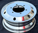 aluminum whee 17.5"x6.00" Forged Aluminum Deepside polished 6-Hole, 205mm Bolt Circle, -Piloted-Lift Axle
