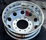 19.5" x 6.00" Aluminum Wheels High Bothside polished Dual 10 x 225mm F-450/550 TerraStar, Ram 4500/5500