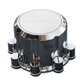 Aluminum Billet Wheel Caps with ABS Chrome Spikes for Ford Transit 350 HD Dually 6x180