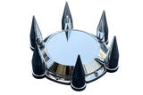Aluminum Billet Wheel Caps with ABS Chrome Spikes for Ford Transit 350 HD Dually 6x180