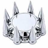 Billet Aluminum Wheel Center Floater Caps with Chrome ABS Lug nut Covers