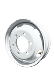 17.5" x 6.00" White Steel Wheel – 6 x 205mm Hub-Piloted Lift Axle