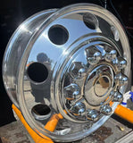 19.5" x6 aluminum wheels extra Polished Dual Wheel Package deal,PCD10HOLES X 7.25with lug nut and covers for Old school 1977-2005 Chevy/GMC C/K 3500 HD Truck