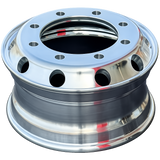 aluminum wheel 17.5"x6.75" Forged Aluminum Deepside polished 8-Hole, 275mm Bolt Circle, 220.1mm Bore Hub-Piloted
