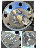 Dually Truck Polished Metal Covers, a Set of 4pcs with Spike or Cylinder and Lug nut for 8x6.5(170mm), 8x200&210, 8x225, 10x225mm