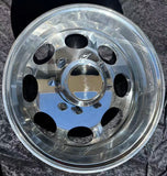 Package of 6pcs 19.5" x6 aluminum wheels extra Polished Dual Wheel 8 Oval design 4pcs  aluminum wheels+2pcs steel wheels +4pcs covers