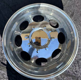 Package of 6pcs 19.5" x6 aluminum wheels extra Polished Dual Wheel 8 Oval design 4pcs  aluminum wheels+2pcs steel wheels +4pcs covers