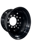 22.5" x 12.25" Aluminum Super Single Wheel 10x285.75mm Anodized Black– Hub Piloted