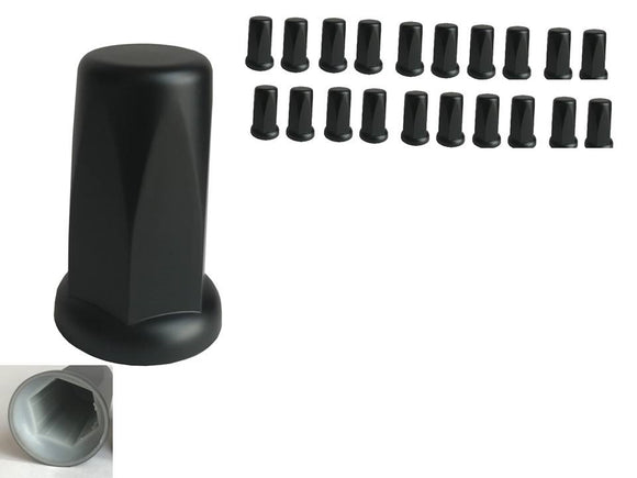 flat top black Lug Nut Snap-on Covers for  M22x1.5 Stud of Semi-Trucks