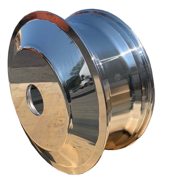 ALUMINUM BLANK WHEEL 22x8.25 116mm CBD: 168mm  offset,  polished bothside for all position, no  warranty & no liability