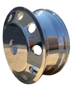 ALUMINUM BLANK WHEEL 22x8.25 116mm CBD: 168mm offset, 10 handholes with 65mm polished bothside for all position, no warranty & no liability