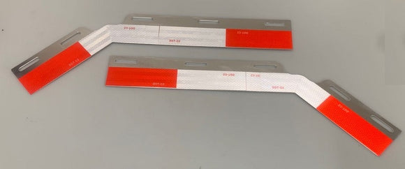ALUMINUM CONSPICUITY PLATE SET LENGTH 16+9.375 X HIGHT 3.25 INCH SLOT: 1.95X0.35 -45 DEGREE