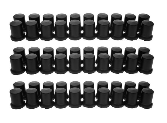 Flat top black Lug Nut Snap-on Covers for  M22x1.5 Stud of Semi-Trucks